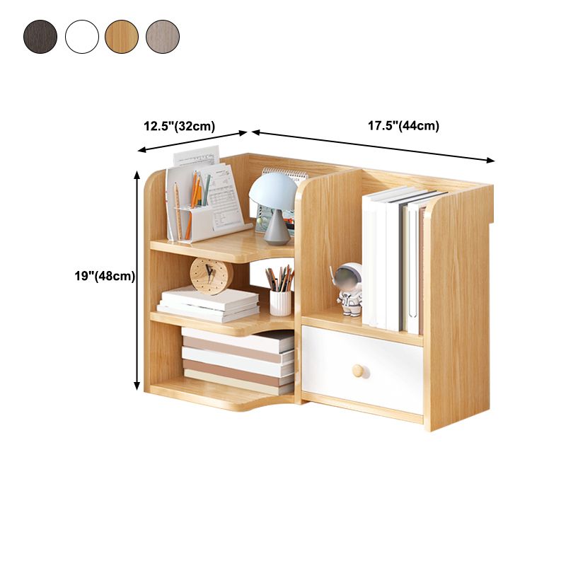 Modern Style Bookshelf Engineer Wood Bookcase with Drawer for Home Clearhalo 'Bookcases' 'furn' 'furn_bookcases' 'Furniture' 'Office Furniture' 1200x1200_7bd7bf39-b9fe-4a8b-a6cb-a8ada4e920f6