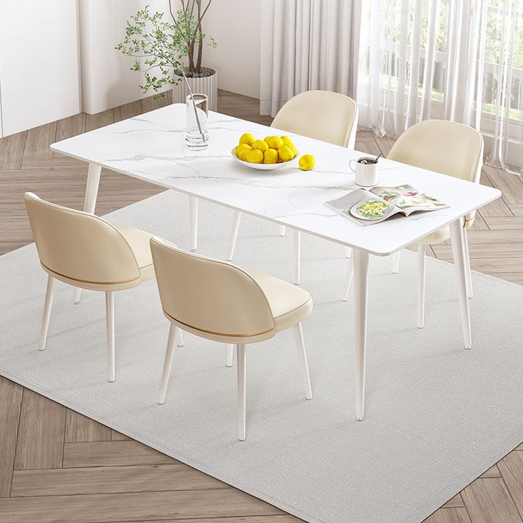 Mesa de comedor de piedra rectangular moderna 1/5/7 piezas de comedor juego para comedor