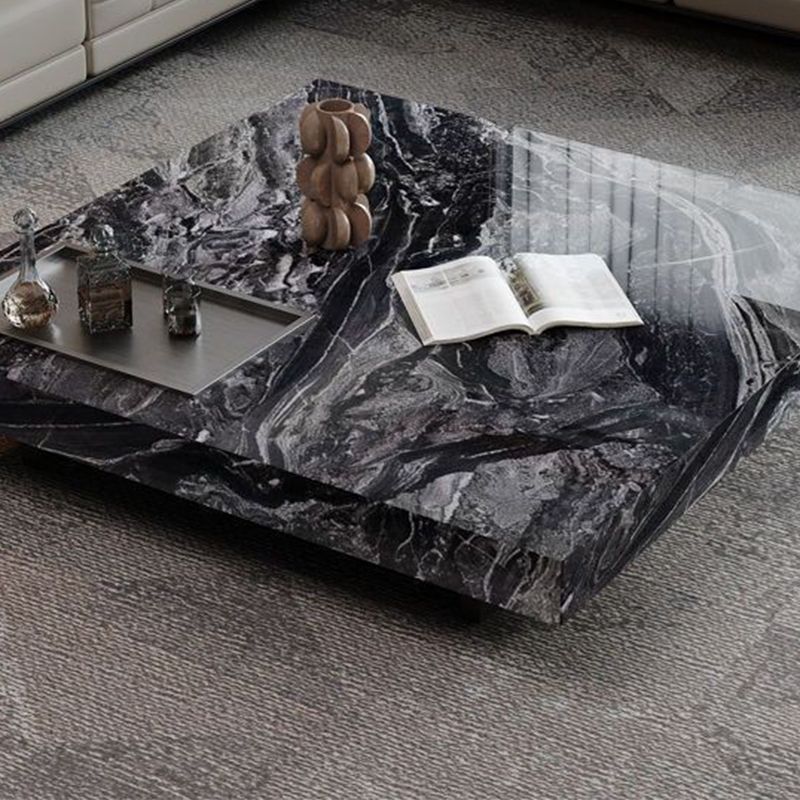 Block Coffee or End Table Contemporary Marble Square/Rectangle Prevent Scratches