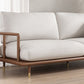 Leinen moderne Einbausofa Standard -Holzsofa für Wohnzimmer, Wohnung