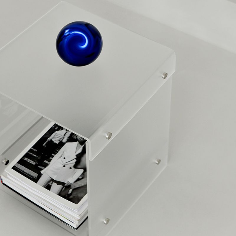 グラムアクセントサイドテーブルアクリル長方形のリビングルームソファサイドアクセントテーブル