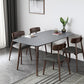 Mid-Century Modern Dining Table Rectangle Stone Top Dining Table with 4 Legs Clearhalo 'Dining Tables & Seating' 'Dining Tables' 'dining_table' 'furn' 'furn_dining_table' 'Furniture' 'Kitchen & Dining Furniture' 1200x1200_7bdbe64f-8a3b-4345-93c2-c6a2c2208738