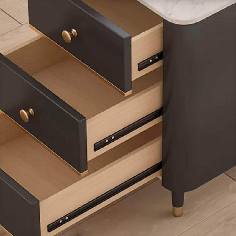 Bureau d'écriture contemporain bureau de bureau piédestal avec des jambes en métal