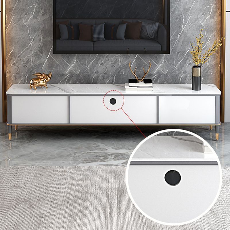Glam Open Shelving Media Console Stone TV Stand with Drawers Clearhalo 'furn' 'furn_tv_stands_entertainment_centers' 'Furniture' 'Living Room Furniture' 'TV Stands & Entertainment Centers' 'TV Stands & Media Storage Furniture' 'tv_stands_entertainment_centers' 1200x1200_7bdd2ead-1b06-461b-b89a-aa06cf42c404