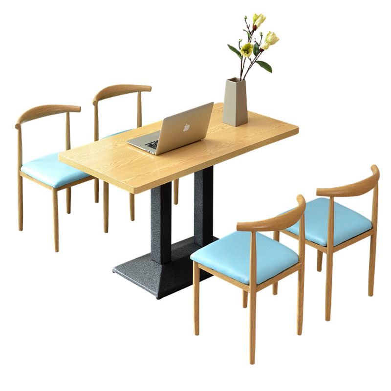 Modern 1/2/5 Pieces Dining Set Rectangle Artificial Wood Dining Table for Dining Room Clearhalo 'Dining Room Sets' 'Dining Tables & Seating' 'dining_room_set' 'furn' 'furn_dining_room_set' 'Furniture' 'furniture_dining_room_set' 'Kitchen & Dining Furniture' 'kitchen&dining_furn' 'kitchen' 1200x1200_7bdd7174-e9dd-456f-8493-549660bd6465