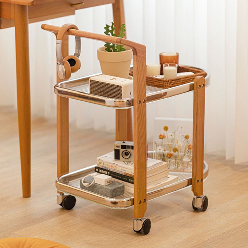 15" Wide Contemporary Corner Table Solid Wood Double Tier Accent Side Table Clearhalo 'Coffee & Accent Tables' 'End & Side Tables' 'end_side_tables' 'furn' 'furn_end_side_tables' 'Furniture' 'Living Room Furniture' 1200x1200_7bde97ba-c03d-48f3-adf7-15f5c34fdb12