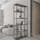 Minimalist Open Metal Etagere Bookcase with Rectangular Shelves Bookcase Clearhalo 'Bookcases' 'Furniture' 'furniture_bookcases' 'kitchen' 'kitchen_bookcases' 'Living Room Furniture' 'Office Furniture' 1200x1200_7bdf308c-12d6-41a7-bf21-7005939c0ffb