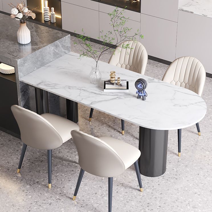 Modern Sintered Stone Dining Table 4 Legs Dining Table for Dining Room Clearhalo ' dining_table' 'Dining Tables & Seating' 'Dining Tables' 'furn' 'furn_dining_table' 'Furniture' 'furniture_dining_table' 'Kitchen & Dining Furniture' 'kitchen&dining_furn' 'kitchen' 'kitchen_dining_table' 1200x1200_7be02b00-4985-4548-9d64-5bdcb8ac4656