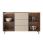 Glam Stone Sideboard Cabinet Sideboard 3 Drawers Server with Storage Clearhalo 'buffet_sideboard' 'Buffets & Sideboards' 'furn' 'furn_buffet_sideboard' 'Furniture' 'Kitchen & Dining Furniture' 1200x1200_7be10181-14d5-4bb7-8ed2-250114f9f5ef
