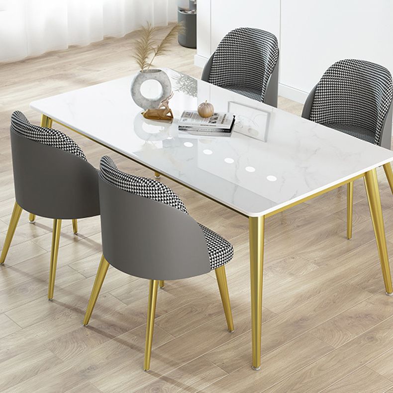 1/4/5/7 Pcs Metal Nordic Dining Set with Rectangle Table Dinette Set Clearhalo 'Dining Room Sets' 'Dining Tables & Seating' 'dining_room_set' 'Furniture' 'furniture_dining_room_set' 'Kitchen & Dining Furniture' 'kitchen&dining_furn' 'kitchen' 1200x1200_7be116c1-81c4-4e13-8be6-031eac5d5056