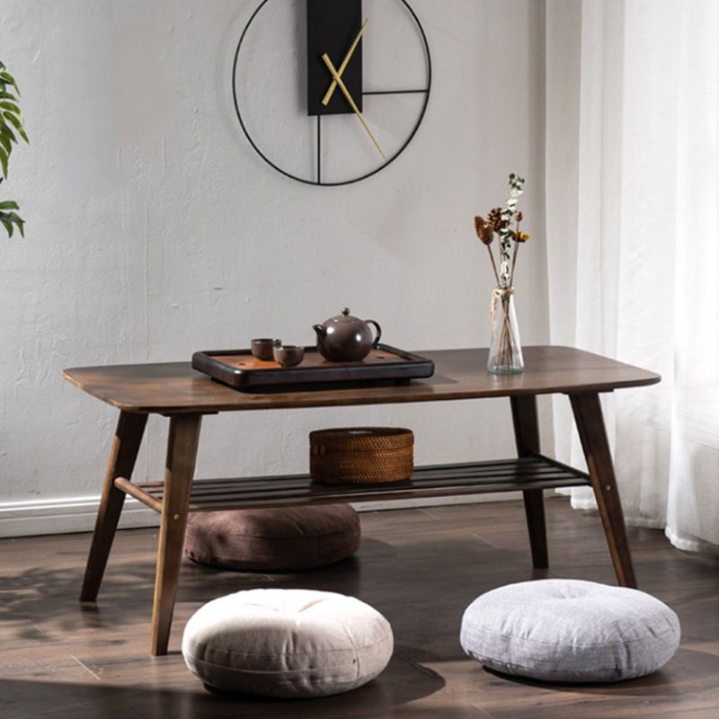 4 Beine 1 Couchtisch Moderner Couchtisch aus Holz mit Ablage
