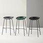 Contemporary Matte Finish Leather Barstool Low Back Coffee Shop Stool