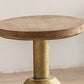 French Country Round Wood Side Table Distressed Wood & Metal Pedestal End Table Clearhalo 'Coffee & Accent Tables' 'End & Side Tables' 'end_side_tables' 'furn' 'furn_end_side_tables' 'Furniture' 'Living Room Furniture' 1200x1200_7be515b4-39d2-40d6-aa07-a386034c98f6