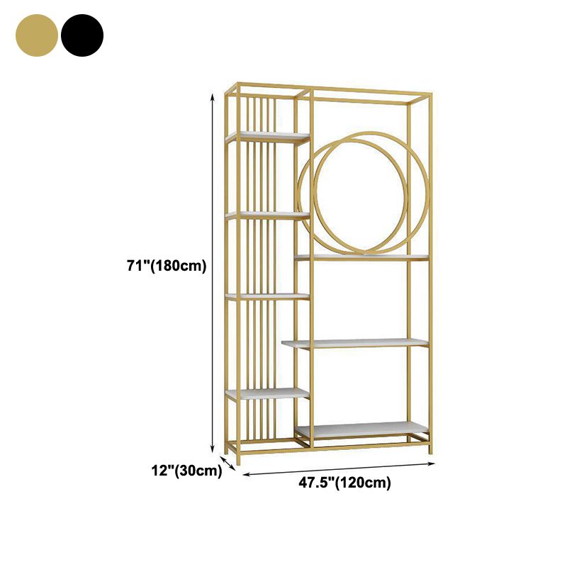 Iron Frame Etagere Bookshelf Vertical Manufactured Wood Shelf Bookcase for Office Clearhalo 'Bookcases' 'furn' 'furn_bookcases' 'Furniture' 'furniture_bookcases' 'Office Furniture' 1200x1200_7be5473b-87aa-4415-9489-085edacfbde4