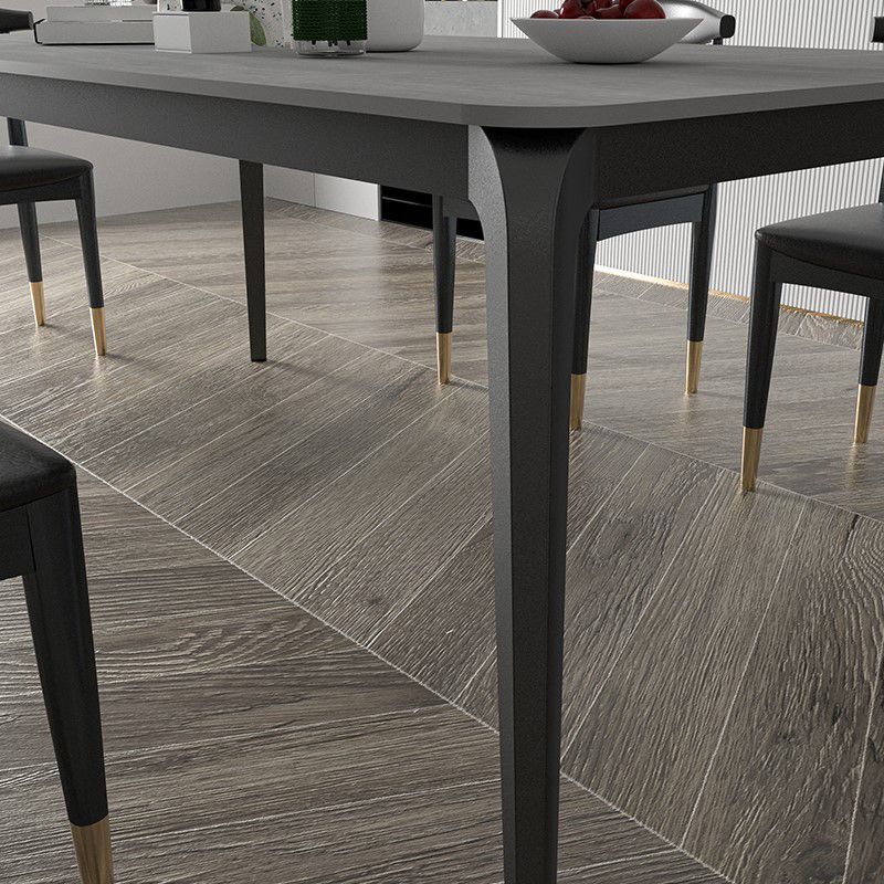 Iron and Slate Table Glam Style Home Rectangular Living Room Dining Table