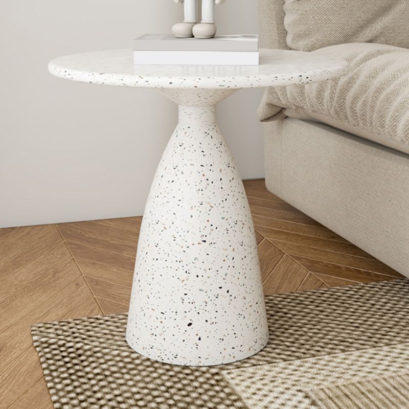 White Pedestal Coffee Table Round Coffee Table for Living Room