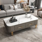 Slate Rectangular Coffee Table 4 Legs Single Coffee Table with 2 Drawers Clearhalo 'Coffee & Accent Tables' 'Coffee Tables' 'coffee_tables' 'furn' 'furn_coffee_tables' 'Furniture' 'Living Room Furniture' 1200x1200_7be88918-c3e1-4425-bd07-da06f3897b00