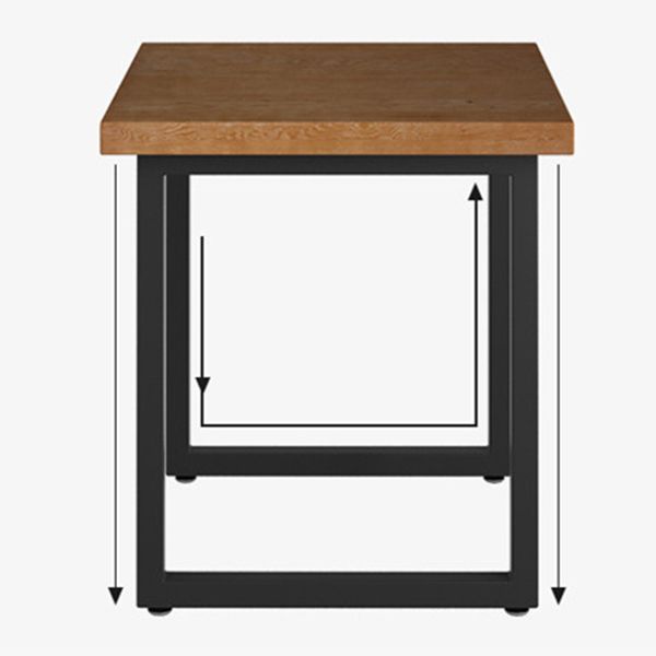 Industrial Square Dining Table Pine Solid Wood Table with Double Pedestal Clearhalo ' dining_table' 'Dining Tables & Seating' 'Dining Tables' 'furn' 'furn_dining_table' 'Furniture' 'furniture_dining_table' 'Kitchen & Dining Furniture' 'kitchen&dining_furn' 'kitchen' 'kitchen_dining_table' 1200x1200_7be8da77-8fae-4d0a-813a-89bbeba5a39e