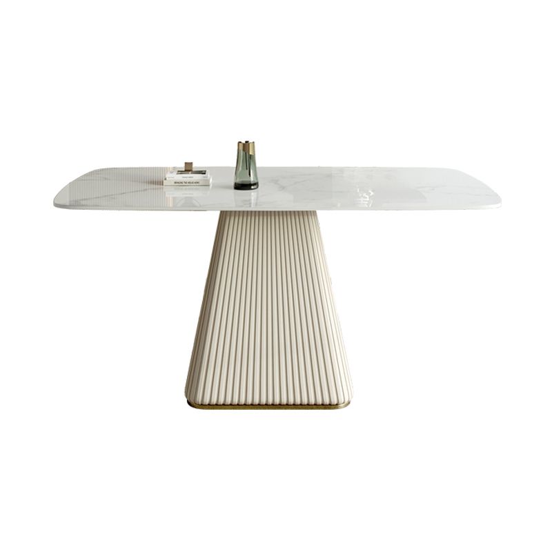 Nordic 1/2/5/7 Pieces Dining Set Sintered Stone White Table with Leather Chairs Dining Set Clearhalo 'Dining Room Sets' 'Dining Tables & Seating' 'dining_room_set' 'furn' 'furn_dining_room_set' 'Furniture' 'furniture_dining_room_set' 'Kitchen & Dining Furniture' 'kitchen&dining_furn' 'kitchen' 1200x1200_7be92b49-a38f-42d8-a882-58c7ec295f75