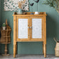 Industrial Wooden Accent Cabinet with Wooden Legs and Doors Cabinet