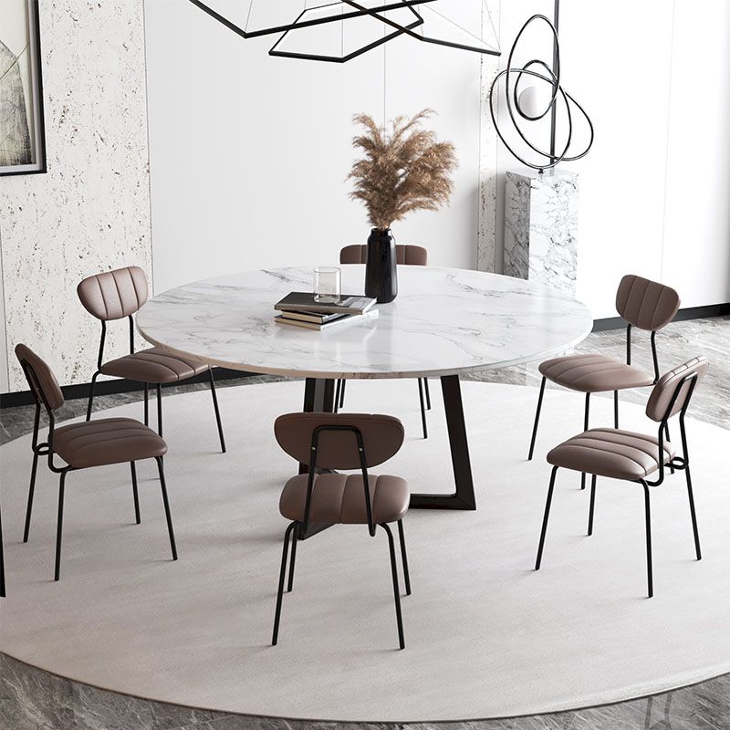 Minimalist Style Upholstered Armless Dining Chairs Open Back Dining Side Chairs Clearhalo ' kitchen&dining_furn' 'Dining Chairs' 'Dining Tables & Seating' 'dining_chair' 'furn' 'furn_dining_chair' 'Furniture' 'furniture_dining_chair' 'Kitchen & Dining Furniture' 'kitchen' 1200x1200_7becd97e-39cb-4b73-b88e-d927ee4f6bba