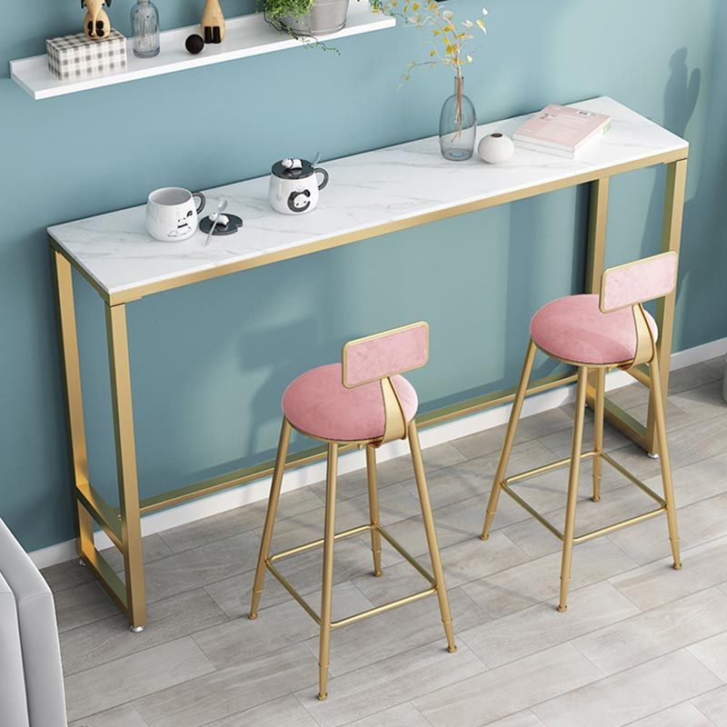 Tavolo da cocktail bar top top in pietra tavolo da pub in oro in altezza da 42 pollici