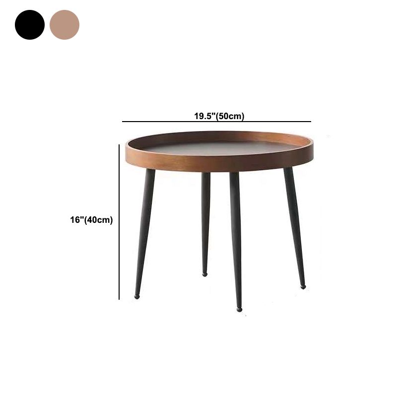 4 gambe 1/2 tavolino rotondo tavolino in legno in legno impostato in marrone