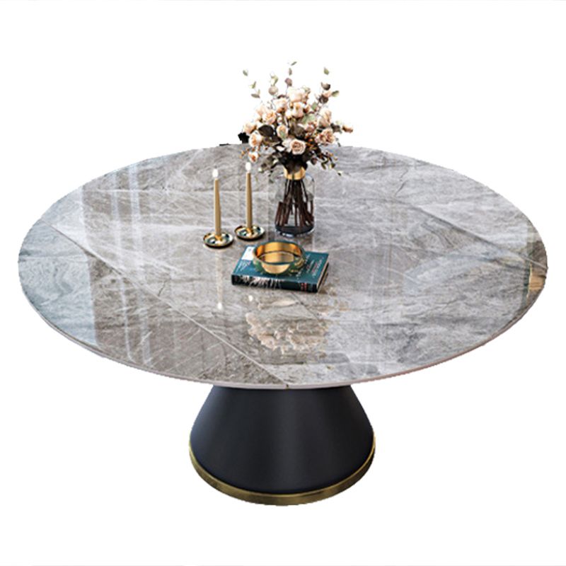 Sintered Stone Top Room Table Pedestal Dining Table for Kitchen Clearhalo 'Dining Tables & Seating' 'Dining Tables' 'dining_table' 'furn' 'furn_dining_table' 'Furniture' 'Kitchen & Dining Furniture' 1200x1200_7befe95a-8b1d-4fb5-967f-a31086950c4a