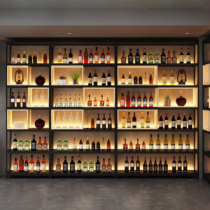 Rack de vin industriel en métal Planchage à vin horizontal avec étagère