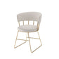 Scandinavian Style Open Back Chairs Armless Metal Dining Chairs