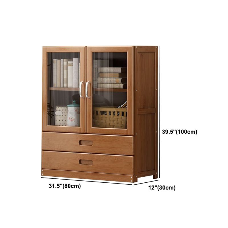 Manufactured Wood Standard Bookshelf Brown Vertical Bookcase with Door and Drawer Clearhalo 'Bookcases' 'furn' 'furn_bookcases' 'Furniture' 'furniture_bookcases' 'Office Furniture' 1200x1200_7bf1112f-7298-4c25-83da-c71131b3aaee