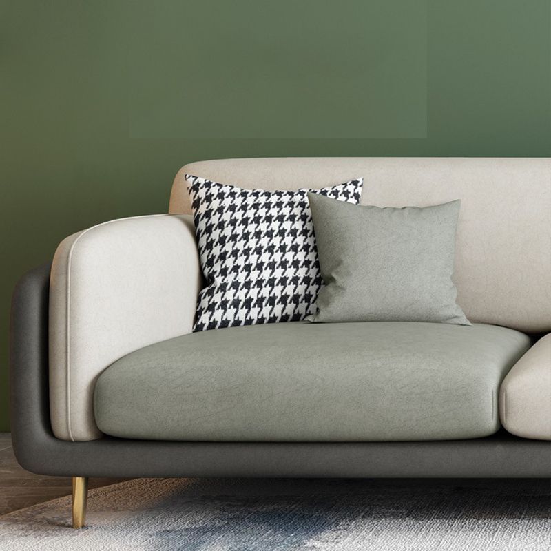 Contemporary 34.65" H Faux Leather Square Arm Sofa for Living Room Clearhalo 'furn' 'furn_sofas' 'Furniture' 'Living Room Furniture' 'Sofa' 'sofas' 1200x1200_7bf2a7a3-41f1-403d-ba9c-e159439f6e78