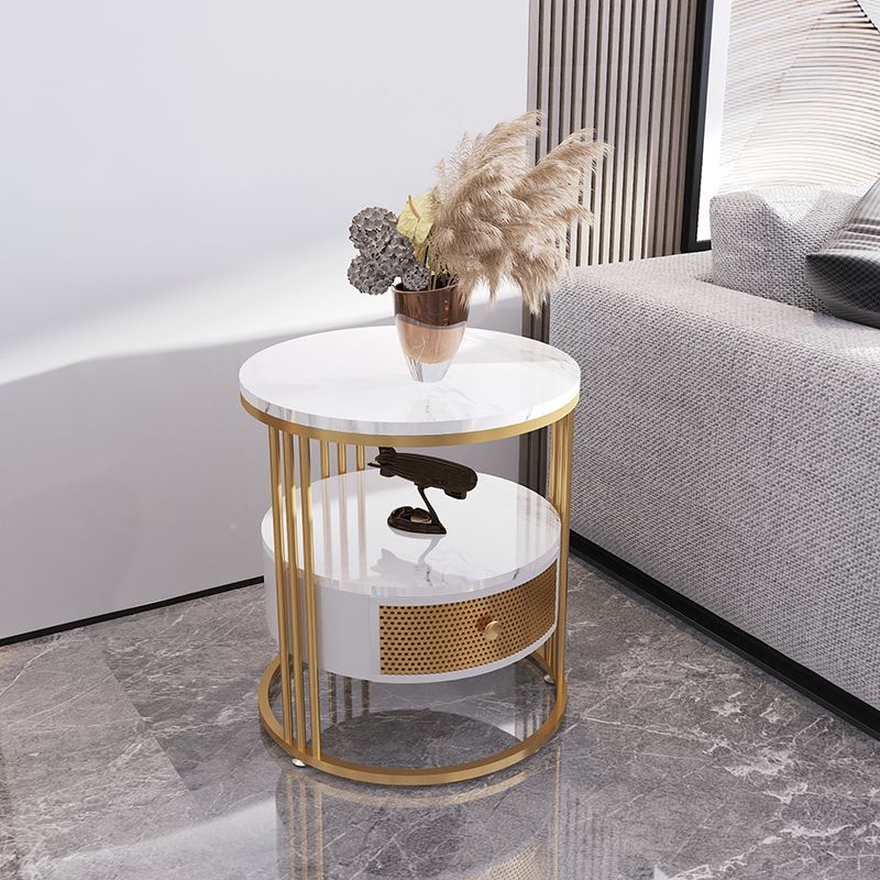 Modern Accent Table Nightstand Open Storage Nightstand with Drawer Clearhalo 'Bedroom Furniture' 'furn' 'furn_night_stand' 'Furniture' 'night_stand' 'Nightstands' 1200x1200_7bf383a3-c824-417b-8b15-edc5049a0563