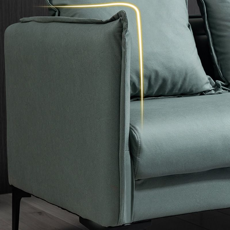 Vierkante armbanken 25.59 "D x 26.371" H Faux lederen bank voor woonkamer