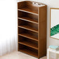 Modern Bamboo Shelf Bookcase Brown Closed Back Book Shelf for Study Room Clearhalo 'Bookcases' 'furn' 'furn_bookcases' 'Furniture' 'Office Furniture' 1200x1200_7bf4353c-9c56-43cd-bf5e-5125a108f182