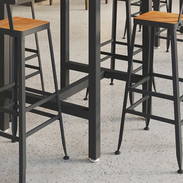 Wood Trestle Modern Bar Stool Table Natural Bistro Bar Height Cocktail Table Clearhalo 'Bar Furniture' 'Bar Tables' 'bar_tables' 'furn' 'furn_bar_tables' 'Furniture' 'furniture_bar_tables' 'Kitchen & Dining Furniture' 'kitchen&dining_furn' 'kitchen' 1200x1200_7bf47572-d1ba-40df-8b87-7e38bcdf2266