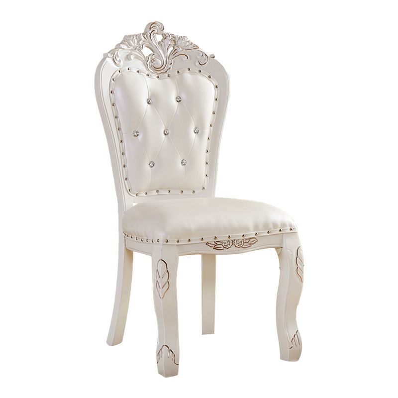 Upholstered European Style Restaurant Side Chair Open White Dining Chair Clearhalo ' kitchen&dining_furn' 'Dining Chairs' 'Dining Tables & Seating' 'dining_chair' 'furn' 'furn_dining_chair' 'Furniture' 'furniture_dining_chair' 'Kitchen & Dining Furniture' 'kitchen' 1200x1200_7bf4d566-e94f-427c-b3b7-48f93d196a17