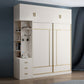 White Colour Wooden Wardrobe Modern Cloth Rod Included Wardrobe Closet