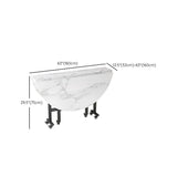 Modern White Round Wooden Easy Folding Dining Table with Leaf Clearhalo 'Dining Tables & Seating' 'Dining Tables' 'dining_table' 'furn' 'furn_dining_table' 'Furniture' 'Kitchen & Dining Furniture' 1200x1200_7bf55289-6161-4834-99b7-4349ddf06209
