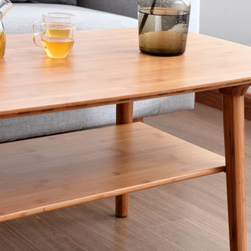 Scandinavian Style Coffee Cocktail Table Solid Wood 4 Legs Coffee Table Clearhalo 'Coffee & Accent Tables' 'Coffee Tables' 'coffee_tables' 'furn' 'furn_coffee_tables' 'Furniture' 'Living Room Furniture' 1200x1200_7bf6cfba-d51c-42da-800e-249c187ec64b