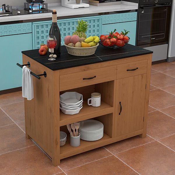 Tavolo da cucina moderna da cucina stazionaria tavolo da cucina rettangolare con cassetto