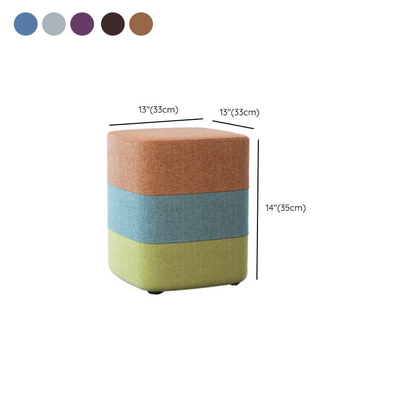 Color Panel Ottoman Removable and Washable Slipcover Modern Cotton Linen Ottoman Clearhalo 'furn' 'furn_ottomans_poufs' 'Furniture' 'Living Room Furniture' 'Ottomans & Poufs' 'ottomans_poufs' 1200x1200_7bf7ed49-a6d4-41e9-9764-456ae387d8bd