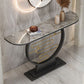 Contemporary Half Moon Console Accent Table Antique Finish Console Table