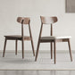 Silla lateral de estilo moderno de madera silla de comedor de espalda abierta para cocina