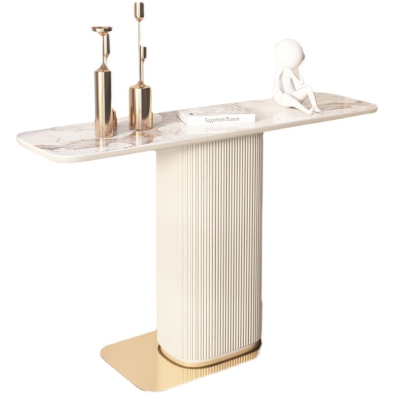 Tabella della console contemporanea da 13 "W del divano di divano della console rettangolare in pietra bianca