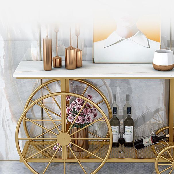 Tavolo accento rettangolo glam tavolo da divano console di finitura antica