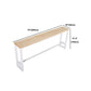 Pine Wood Top Rectangular Bar Table Industrial Bar Table with Trestle Base