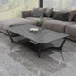 Slate Rectangular Coffee Table Modern Minimalist Cross Legs Coffee Table