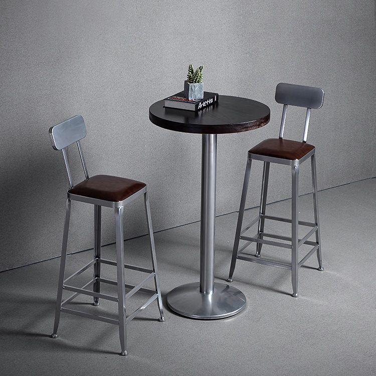 Industrial Coffee Shop Footrest Stools Silver Iron Bar Stool Clearhalo 'Bar Furniture' 'Bar Stools' 'bar_stools' 'furn' 'furn_bar_stools' 'Furniture' 'furniture_bar_stools' 'Kitchen & Dining Furniture' 1200x1200_7c0079c9-6f40-4512-8329-a536249b826d