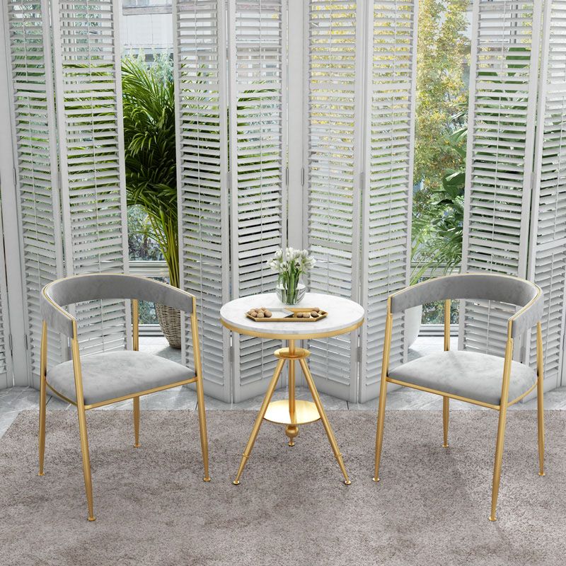 Nordic Design Open Back Side Chair Luxury Dining Fabric Side Chair Clearhalo 'Dining Chairs' 'Dining Tables & Seating' 'dining_chair' 'furn' 'furn_dining_chair' 'Furniture' 'furniture_dining_chair' 'Kitchen & Dining Furniture' 1200x1200_7c009cd6-620e-4409-90b5-a347fd10cb08